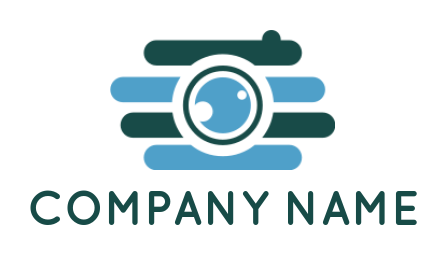 photography logo icon abstract camera with lens