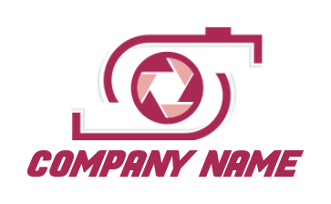 photography logo abstract camera with shutter