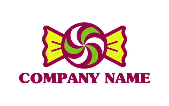 Candy in wrapper with colorful dots | Logo Template by LogoDesign.net