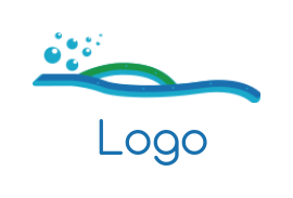  cleaning logo illustration abstract car wash with bubbles 