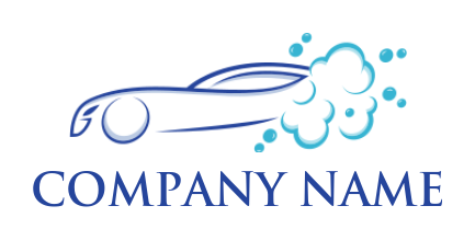 car wash logo foam and bubbles