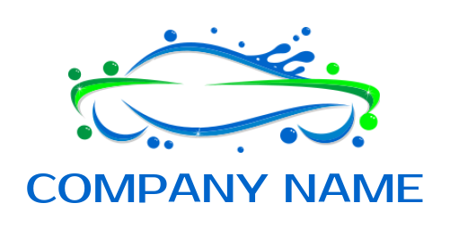 make a transportation logo car with wash bubbles