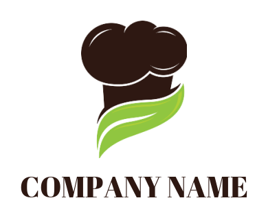 design a restaurant logo abstract chef cap with leaf - logodesign.net