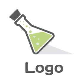 create a research logo abstract chemical flask