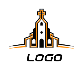 religious logo online abstract church with cross