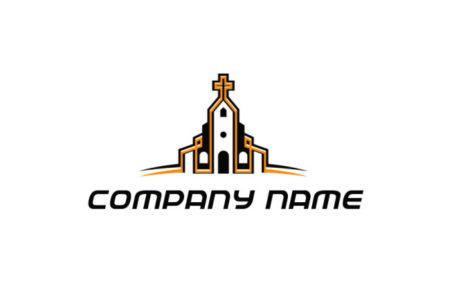 religious logo online abstract church with cross - logodesign.net