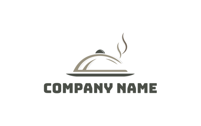 design a restaurant logo abstract cloche smoke