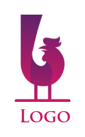design a bird logo abstract cock