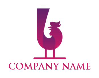 design a bird logo abstract cock