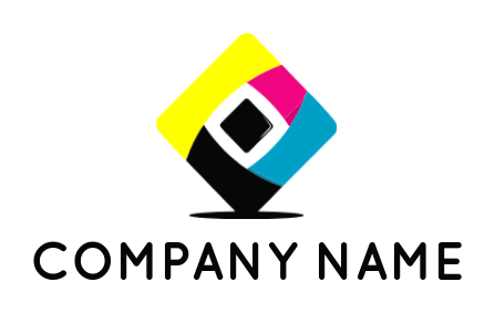 printing logo icon abstract colorful rhombus