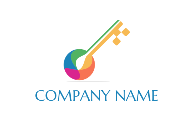 make an insurance logo abstract colorful key