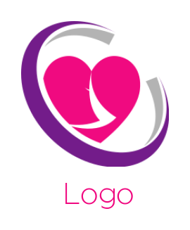 heart merged with woman face with floral hair | Logo Template by ...