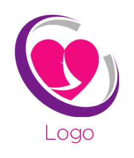 heart merged with woman face with floral hair | Logo Template by ...