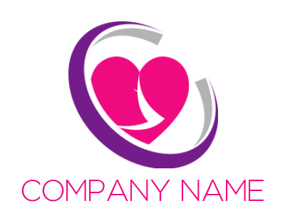 dating logo abstract couple forming heart