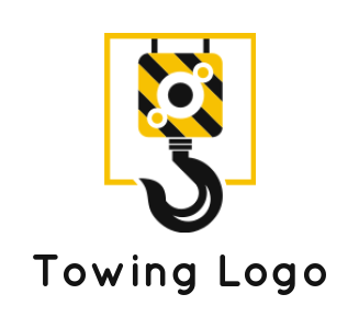 construction logo icon abstract crane hook in square - logodesign.net