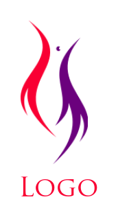 entertainment logo template abstract dancer - logodesign.net