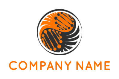  research logo of abstract DNA inside circle