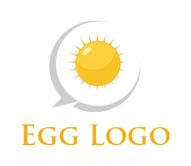 food logo sunny side up egg in swoosh