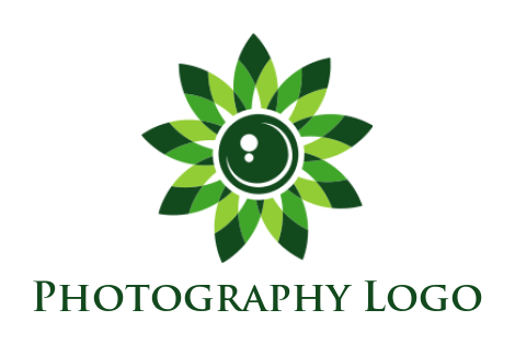 photography logo icon abstract flower with lens center - logodesign.net