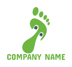 Design a logo of abstract foot print