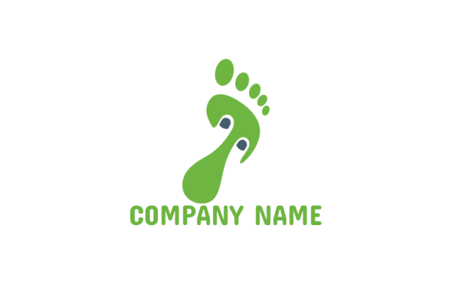 Design a logo of abstract foot print