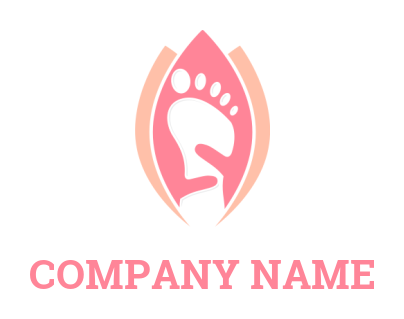 make a massage logo abstract foot therapy inside leaves - logodesign.net