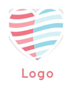 dating logo maker abstract lines heart