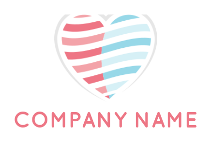 dating logo maker abstract lines heart