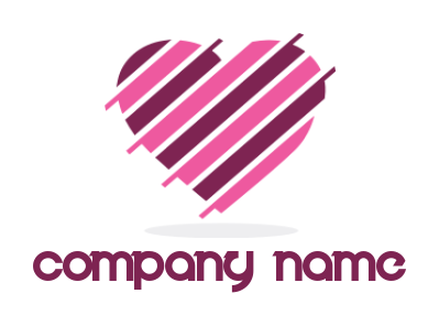 dating logo heart with lines - logodesign.net