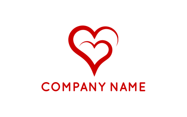 dating logo symbol abstract hearts - logodesign.net