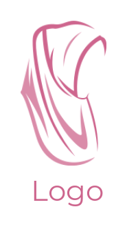 make an apparel logo abstract hijab