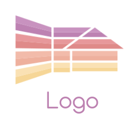 property logo abstract house combined with wall