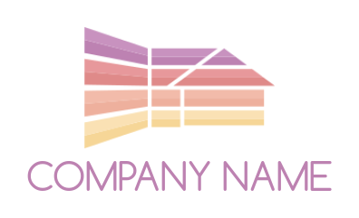 property logo abstract house combined with wall