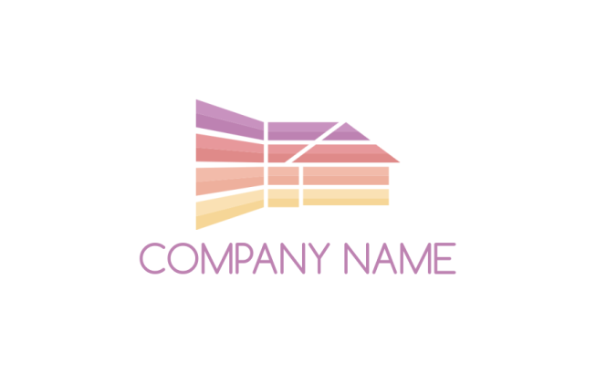 property logo abstract house combined with wall