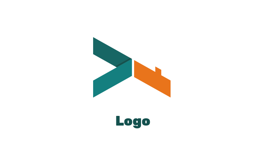 construction logo icon abstract house roof