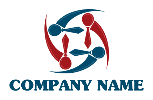 human resources logo with an abstract people