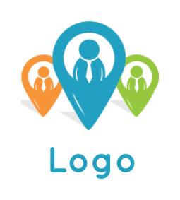 employment logo HR person inside location pin