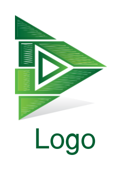 generate a music logo of triangle play button 