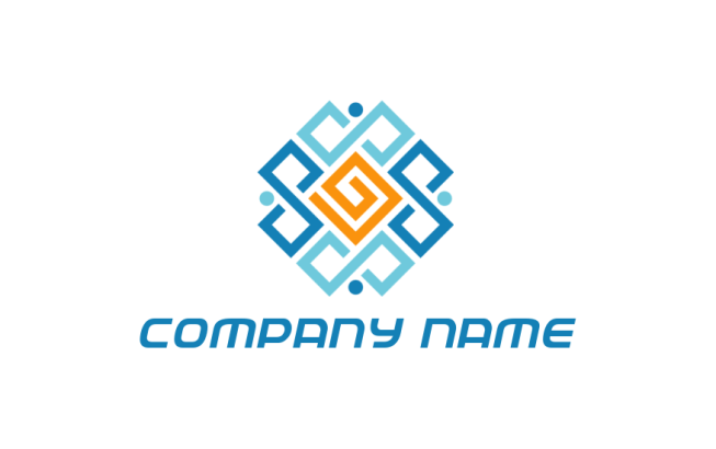Open square box forming cross sign | Logo Template by LogoDesign.net