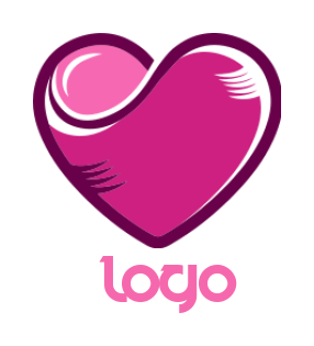 dating logo online abstract large heart - logodesign.net