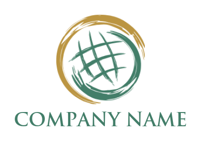 make a logistics logo abstract line art brush globe - logodesign.net