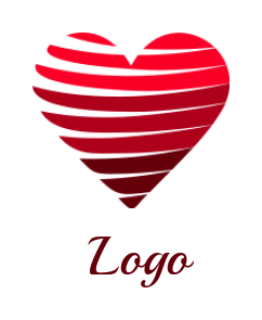 dating logo maker abstract line art heart - logodesign.net