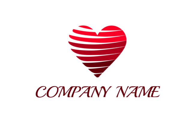 dating logo maker abstract line art heart - logodesign.net