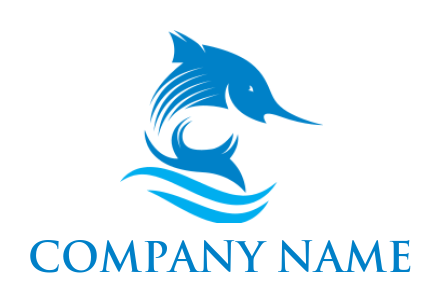 animal logo abstract marlin fish