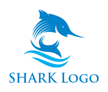 animal logo abstract marlin fish