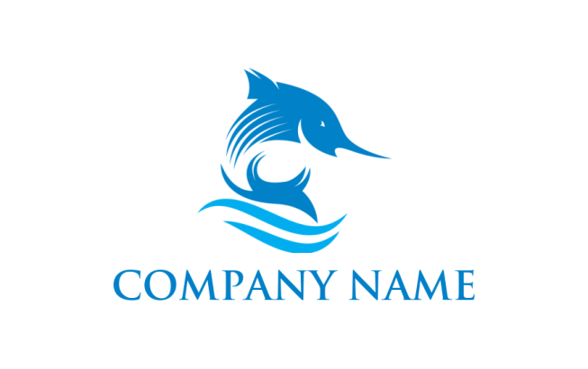 animal logo abstract marlin fish