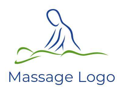 massage logo maker abstract masseuse massaging person - logodesign.net