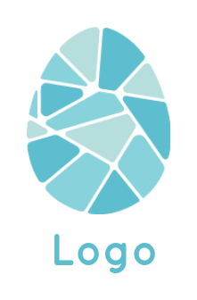 gemstones logo abstract stones forming egg