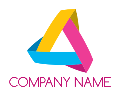 make a printing logo abstract origami triangle - logodesign.net