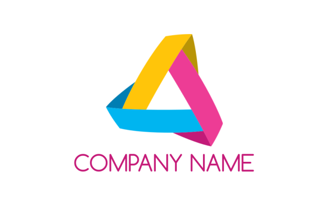 design a printing logo abstract origami triangle